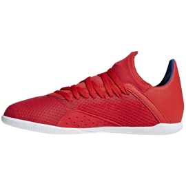 Zapatillas de fútbol Adidas X 18.3 In Jr. rojas BB9396 multicolor rojo 2