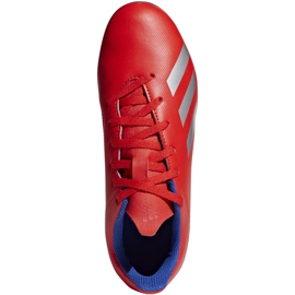 Zapatillas de fútbol Adidas X 18.4 FxG Jr rojas BB9379 multicolor rojo 1