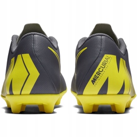 Zapatos de fútbol Nike Mercurial Vapor 12 Club Mg AH7378 070 gris, amarillo gris 6