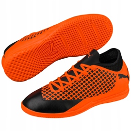 Zapatillas de fútbol Puma Future 2.4 It Junior negro-naranja 104846 02 4