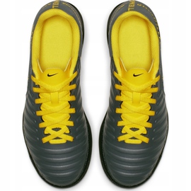 Zapatillas de fútbol Nike Tiempo Legend 7 Club Tf Jr AH7261070 negro gris 2