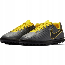 Zapatillas de fútbol Nike Tiempo Legend 7 Club Tf Jr AH7261070 negro gris 4