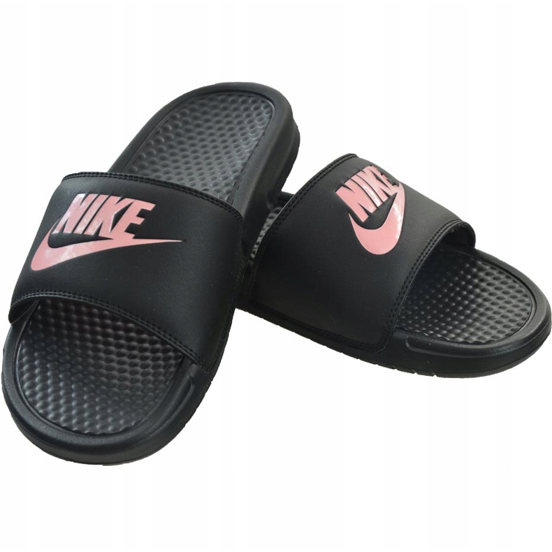 Chanclas para mujer Nike Benassi Just Do It 3438811007 negro rosado 1