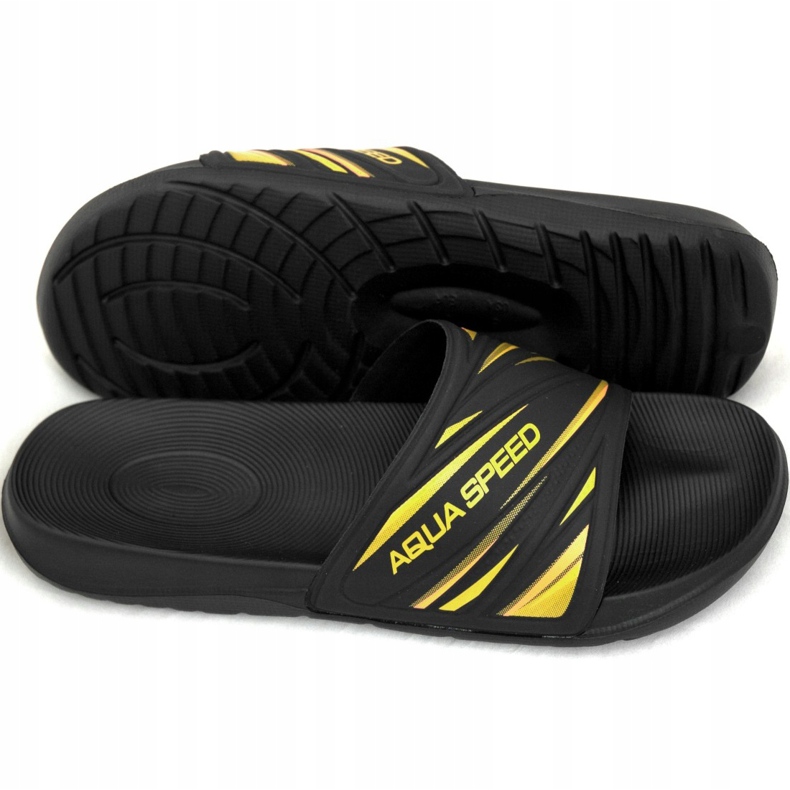 Zapatillas de piscina para hombre Aqua-Speed ​​Idaho col. 18 negro amarillo 2