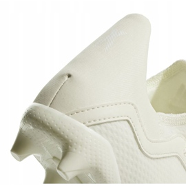 Botas de fútbol adidas X 18.3 Fg Jr DB2417 crema blanca beige 4