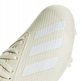 Botas de fútbol adidas X 18.3 Fg Jr DB2417 crema blanca beige 3