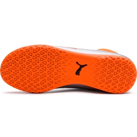 Zapatos de fútbol Puma One 4 Syn It Junior gris-naranja 104783 01 multicolor plata 5