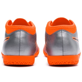Zapatos de fútbol Puma One 4 Syn It Junior gris-naranja 104783 01 multicolor plata 3