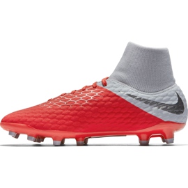 Calzado de fútbol Nike Hypervenom 3 Academy Df Fg AQ9217 600 multicolor plata 2