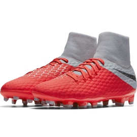 Calzado de fútbol Nike Hypervenom 3 Academy Df Fg AQ9217 600 multicolor plata 3