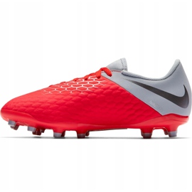 Calzado de fútbol Nike Hypervenom 3 Academy Fg Jr AJ4119 600 rojo rojo 2