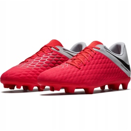 Calzado de fútbol Nike Hypervenom Phantom 3 Club Fg Jr AJ4146 600 multicolor rojo 3