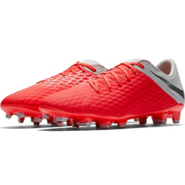 Calzado de fútbol Nike Hypervenom 3 Academy Fg AJ4120 600 rojo 3