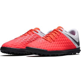 Calzado de fútbol Nike Hypervenom Phantom X 3 Club Tf Jr AJ3790 600 multicolor rojo 3