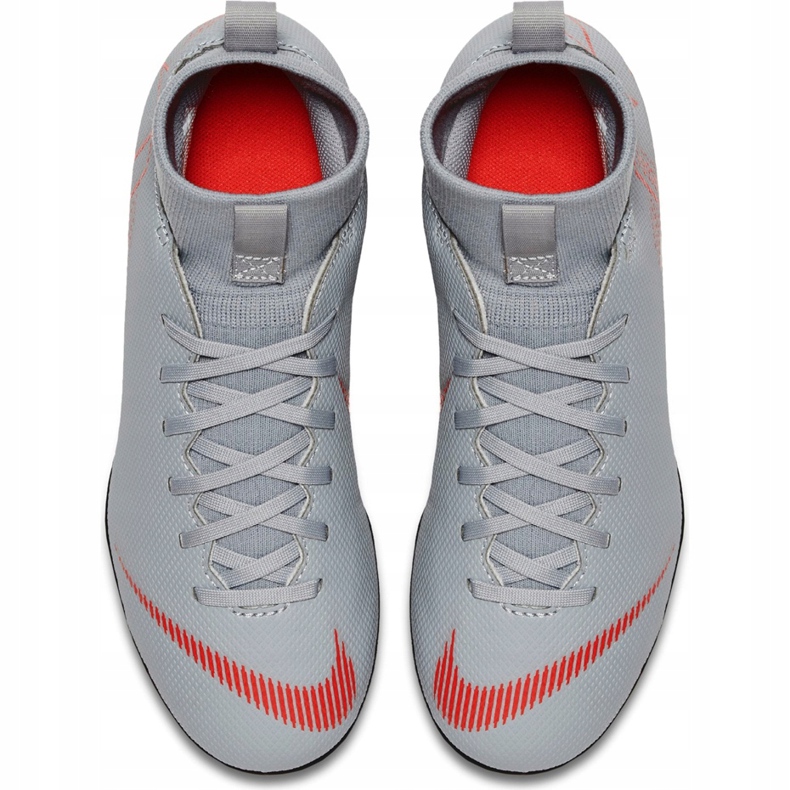 Zapatos de fútbol Nike Mercurial Superfly 6 Club Mg Jr AH7339 060 blanco gris 1