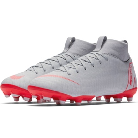 Zapatos de fútbol Nike Mercurial Superfly 6 Academy Mg Jr AH7337 060 gris plata 3