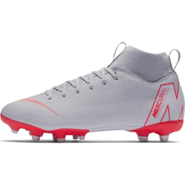 Zapatos de fútbol Nike Mercurial Superfly 6 Academy Mg Jr AH7337 060 gris plata 2