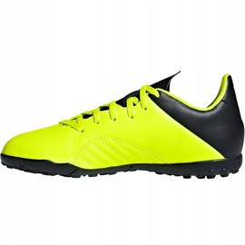 Las botas de fútbol adidas X Tango 18.4 Tf Jr DB2435 amarillo amarillo 2