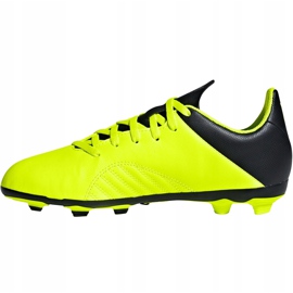 Botas de fútbol adidas X 18.4 FxG Jr DB2420 amarillo amarillo 2