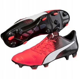Botas de fútbol Puma evoPower 1.3 Lth Fg 103850 01 multicolor naranja 2