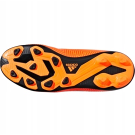 Las botas de fútbol adidas Nemeziz 18.4 FxG Jr DB2355 multicolor naranja 4