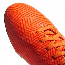 Las botas de fútbol adidas Nemeziz 18.4 FxG Jr DB2355 multicolor naranja 2