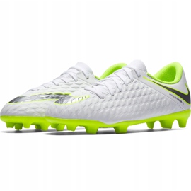 Zapatos de fútbol Nike Hypervenom 3 Club Fg Jr AJ4146 107 blanco blanco 4
