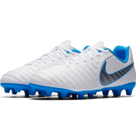 Zapatillas de fútbol Nike Tiempo Legend 7 Club Fg Jr AH7255 107 multicolor blanco 4