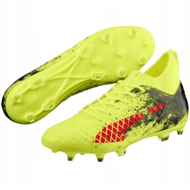 Zapatillas de fútbol Puma Future 18.3 Fg Ag Fizzy amarillo-negro 104328 01 verde verde 3