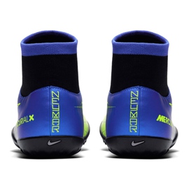 Calzado de fútbol Nike Mercurial X Victory 6 Df Neymar Tf 921514407 verde, azul, gris / plateado azul 4