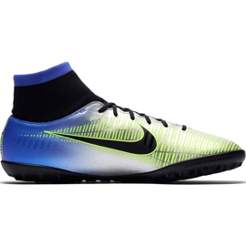 Calzado de fútbol Nike Mercurial X Victory 6 Df Neymar Tf 921514407 verde, azul, gris / plateado azul 2