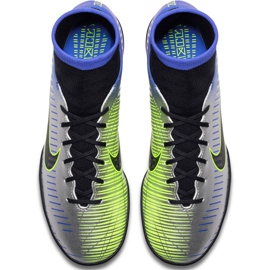 Calzado de fútbol Nike Mercurial X Victory 6 Df Neymar Tf 921514407 verde, azul, gris / plateado azul 1