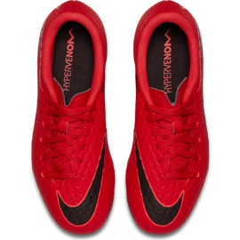 Botas de fútbol Nike Hypervenom X Phelon Iii Fg Jr 852595616 rojo 3