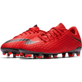Botas de fútbol Nike Hypervenom X Phelon Iii Fg Jr 852595616 rojo 4