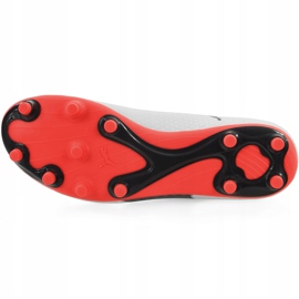 Botas de fútbol Puma One 17.4 Fg blanco-negro-rojo 104075 01 multicolor 3