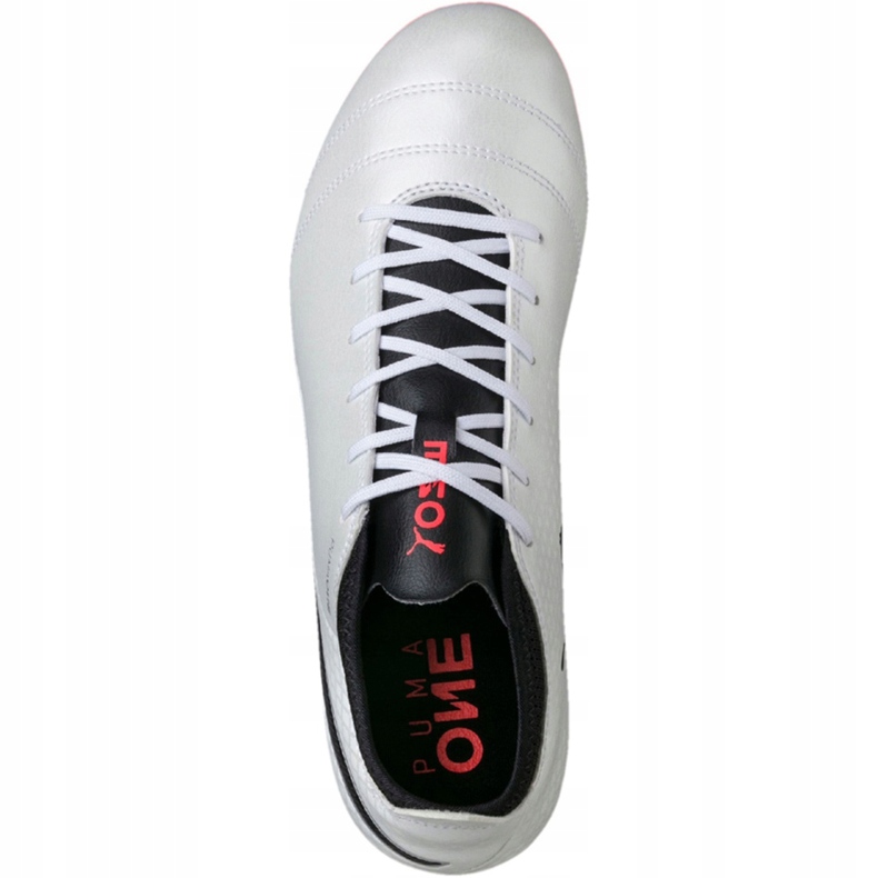 Botas de fútbol Puma One 17.4 Fg blanco-negro-rojo 104075 01 multicolor 2