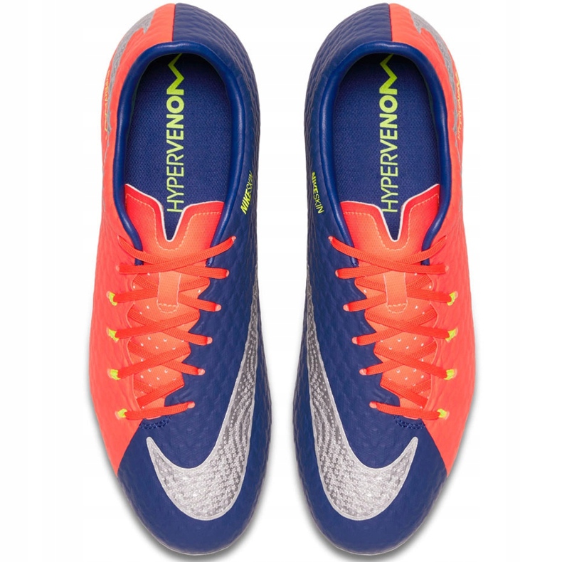Botas de fútbol Nike Hypervenom Phelon Iii Fg 852556409 negro, morado, naranja naranja 1