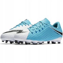 Botas de fútbol Nike Hypervenom Phelon Iii Fg Jr 852595104 multicolor azul 3