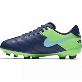 Zapatillas de fútbol Nike Tiempo Legend Vi Fg Jr 819186443 azul marino 2
