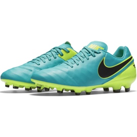 Zapatillas de fútbol Nike Tiempo Genio Ii Leather Fg 819213307 negro azul 3