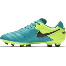 Zapatillas de fútbol Nike Tiempo Genio Ii Leather Fg 819213307 negro azul 2