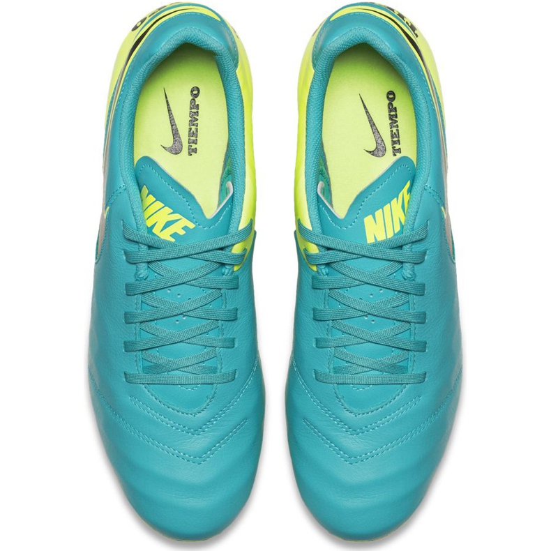 Zapatillas de fútbol Nike Tiempo Genio Ii Leather Fg 819213307 negro azul 1