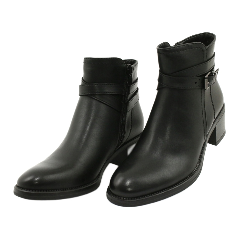 Botas decoradas con rayas Sergio Leone BT616 negro 2