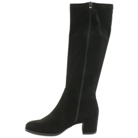 Bota mujer ante lycra Sergio Leone KZ205 negro 1