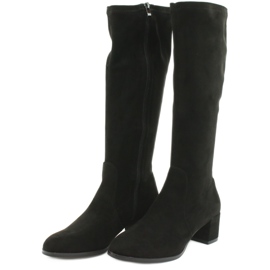 Bota mujer ante lycra Sergio Leone KZ205 negro 2