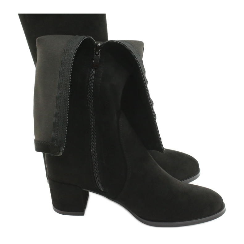 Bota mujer ante lycra Sergio Leone KZ205 negro 4