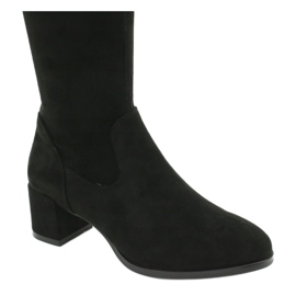 Botas largas mujer ante lycra Sergio Leone KZ281 negro 3