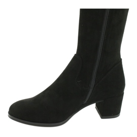 Botas largas mujer ante lycra Sergio Leone KZ281 negro 4
