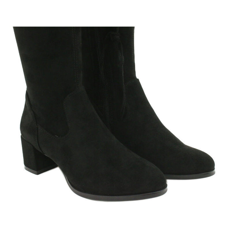 Botas largas mujer ante lycra Sergio Leone KZ281 negro 6