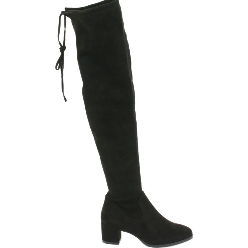 Botas largas mujer ante lycra Sergio Leone KZ281 negro 1